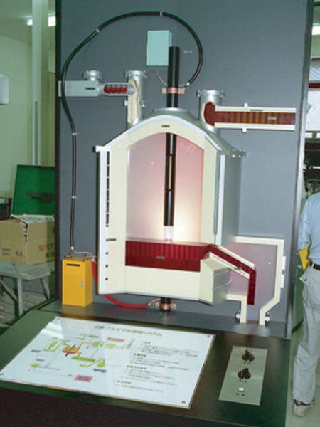 プラズマ溶融炉　半立体電飾模型
